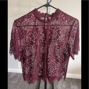 EUC Lace Cropped Blouse